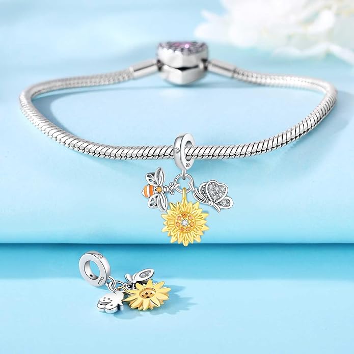 Cute Panda Animal 925 Sterling Silver Charms for Bracelets and Necklace Dangle Pendants Butterfly Elephant Dog Bead Jewelry Present for Women Family Friends