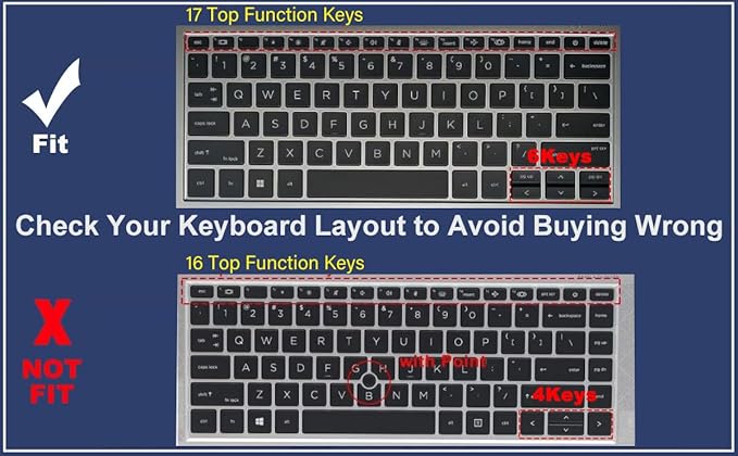 Keyboard Cover for HP EliteBook 830 835 840 845 1040 G9 G10 2023 2022 13.3 14 inch Laptop Accessories Keyboard Protective Skin (Not fit 840 845 1040 G8 G7 G6 G5 G4 G3)-OmbreMint