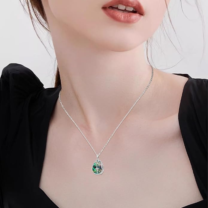 Jewish Jewelry Tree of Life Necklace 925 Jewish Sterling Silver Pendant Necklace Women Gift