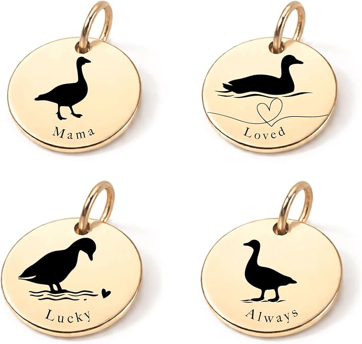 SM Design Mama Animal Charm Set – Set of 4 Stainless Steel Charms – Motherhood & Family Keepsake Jewelry Charmss