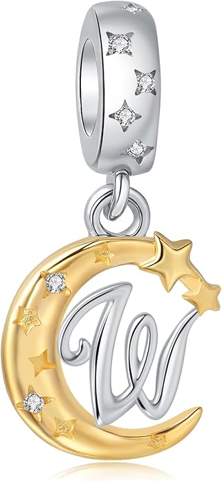 925 Sterling Silver Letter Charms fit Pandora Charms Bracelets fit Women Christmas Birthday Gift