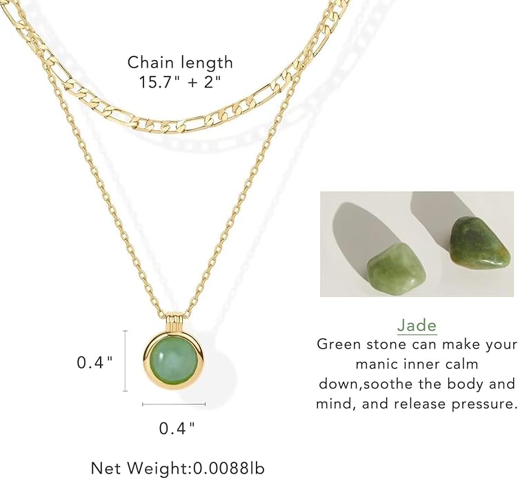 DISTANT DRUMS Simple Natural Green Aventurine Stone Jewelry Set for Women,Hoop Earrings,Bracelet,Necklace,18K Gold-plated Spiritual Gift,Fortunate Stone Jewelry,Choker