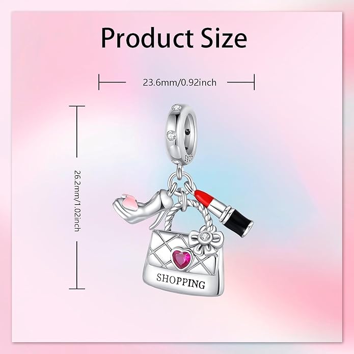 Bible Family Mom Wife Love Heart Dangle Charm 925 Sterling Silver Charms fits Bracelets and Necklace Pendant Bead Charms Jewelry Present for Women Family Friends
