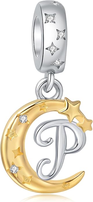 925 Sterling Silver Letter Charms fit Pandora Charms Bracelets fit Women Christmas Birthday Gift