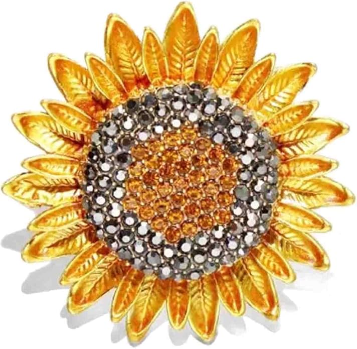 Crystal Pearl Flower Brooches Pins Fashion Beautiful Created Rhinestone Floral Brooch Good Idea for Party Dance Wedding Banquet for Elegant Women Girl