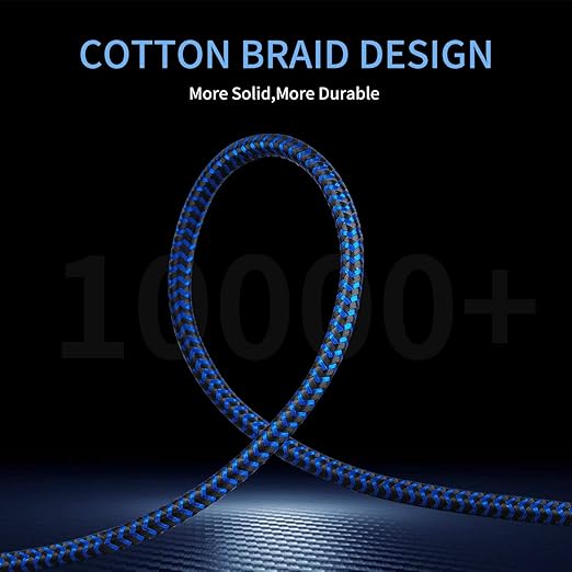 3.5mm Male to Female Extension Stereo Audio Extension Cable 6FT, Cotton-Braided Audio Extension Cable 6ft, Stereo Jack Cord for Phones, Headphones, Speakers, Tablets, PCs and More