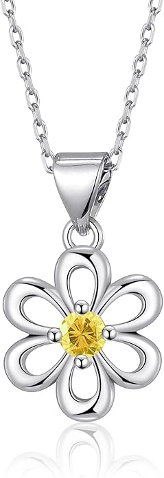 Flower Necklace Tulip/Sunflower/Daisy/Bee Pendant Necklaces Jewelry for Women Mom Gifts