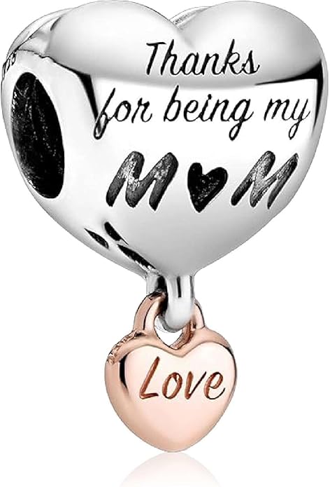 Family Mom Heart Charms 925 Sterling Silver Bead for Bracelets and Necklaces For Women Jewelry Present