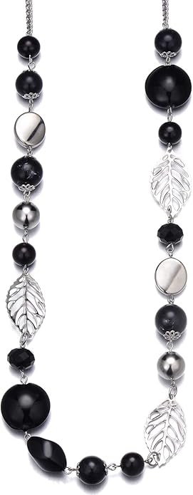 PEARL&CLUB Long Beaded Necklaces For Women - Sweater Chain Fashion Jewelry Necklace Gifts For Women