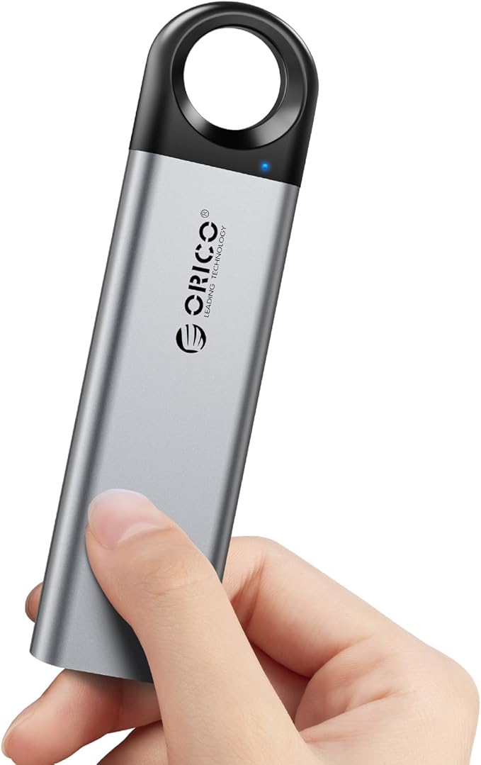 ORICO 256GB External SSD Up to 1050MB/s, Hanging Hole Design Portable Solid State Drive, USB C&A 2 in 1 Cable, Reliable Storage for Type-C Smartphone, Tablets, Laptops - C10
