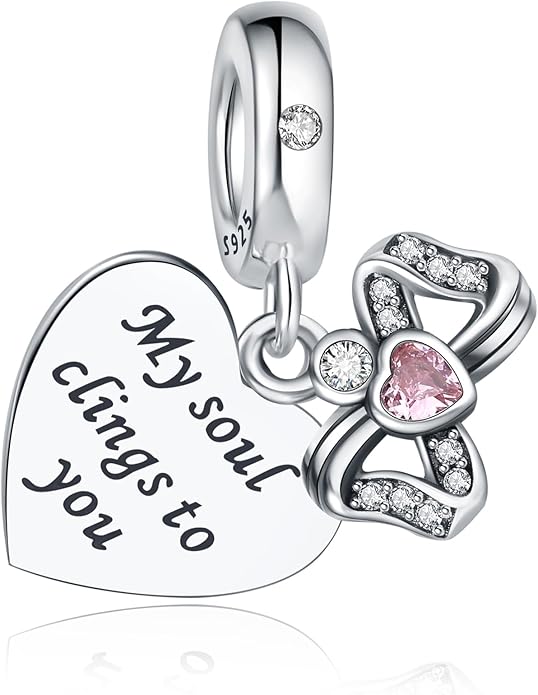 925 Sterling Silver Charms Fit Pandora Charms Bracelet God Has You In His Arms I Have You In My Heart Fit Wife Daughter Mother's Day Christmas Birthday Gift