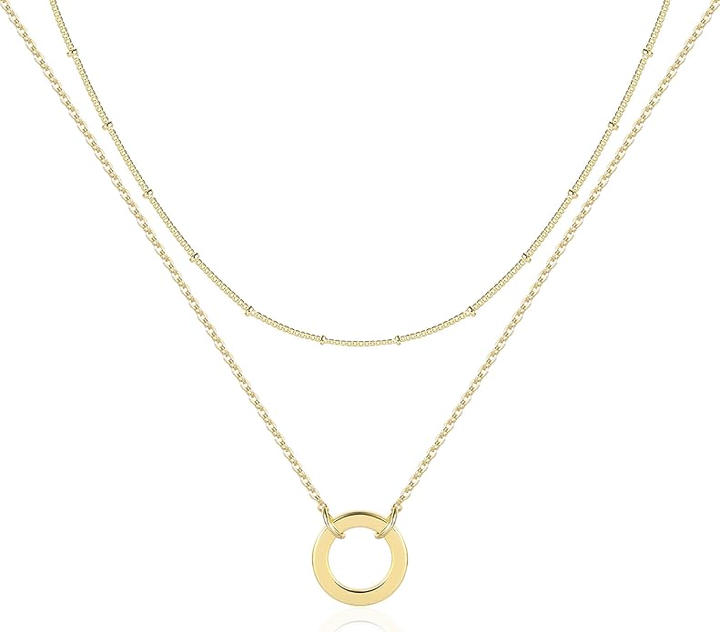 BOUTIQUELOVIN 14K Gold Plated Lock Necklace for Women Paperclip Link Chain Padlock Necklace Non-Tarnish