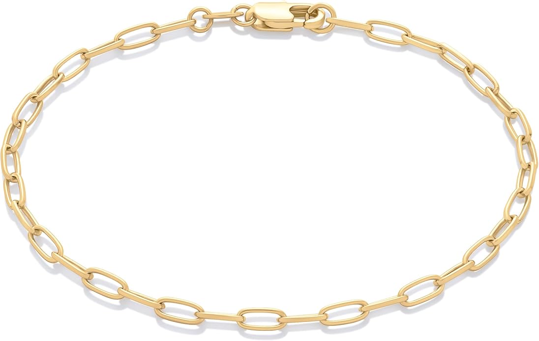 Amazon Essentials 14K Paperclip Chain Bracelet