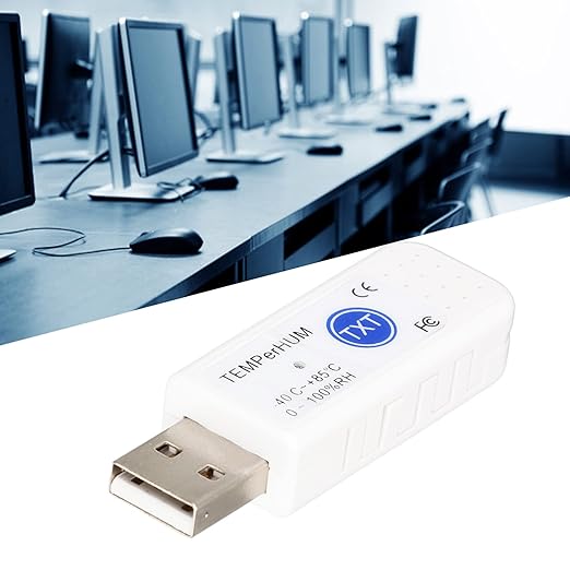 Computer USB Thermometer Data Logger, Plug and Play PC Software for Logging Temperature with Email Alarm, for Temperature and Humidity Data
