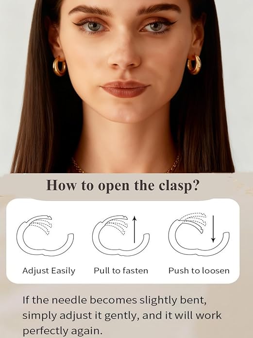 Chunky Small Hoop Earrings for Women 14mm/16mm/19mm Stainless Steel Huggie Earrings Everyday Jewelry Gift for Wife Mom, with Gift Box