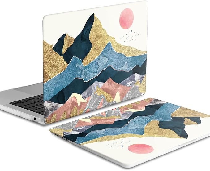 iCasso for MacBook Air 13 inch Case 2025 2024-2022 Release M4 A3240 M3 A3113 A2681 M2 with Liquid Retina Display, Hard Plastic Shell for Mac Air 13.6, Keyboard Cover&Screen Protector,Abstract Scenery