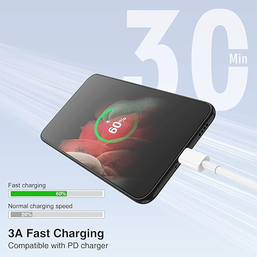 3-Pack 10FT 60W USB C to USB C Cable, Type C to Type C Cable,Fast Charging Cable for iPhone 16 15 Pro Plus Pro Max，for Galaxy S24 S23, for iPad Pro/Air, for MacBook Pro/Air and More