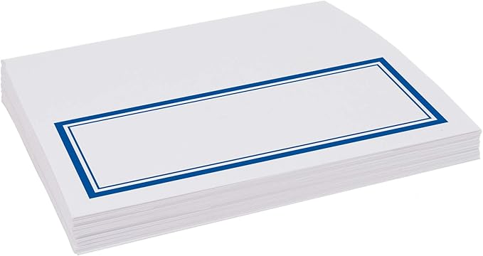 Double Line Border Place Cards, Royal Blue (Choose Color), Set of 150, Pre-cut and Scored - Wedding, Party, Dinner, and Special Events - Made in the USA
