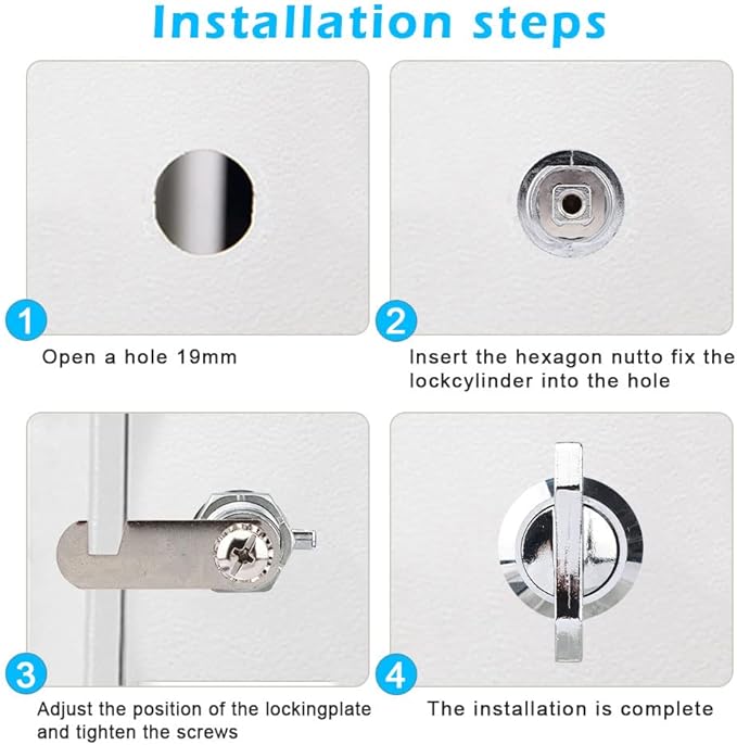Thumb Operated Offset Cam Lock,Replacement Keyless Compartment Latch, Non-Locking Compartment Lock for RV, Camper, Vehicles, Storage Door Cabinet Mailbox Drawer(Color:S: 19 x 16mm)