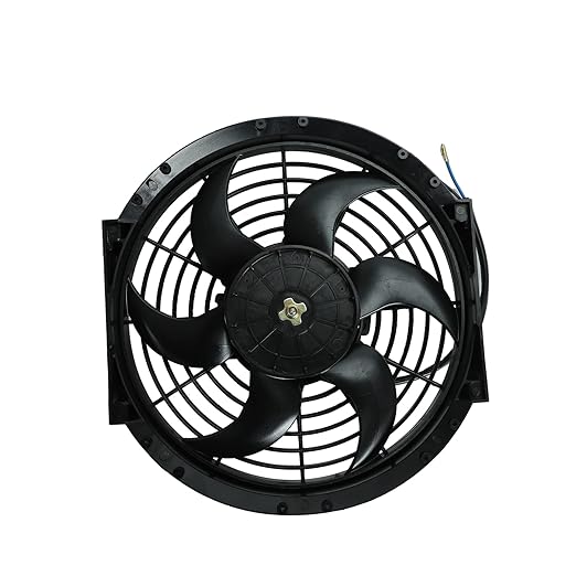 2PCS 10 Inch Universal High Performance Slim Fan Push Pull Electric Radiator Cooling Fan 12V 80W Mount Kit Black