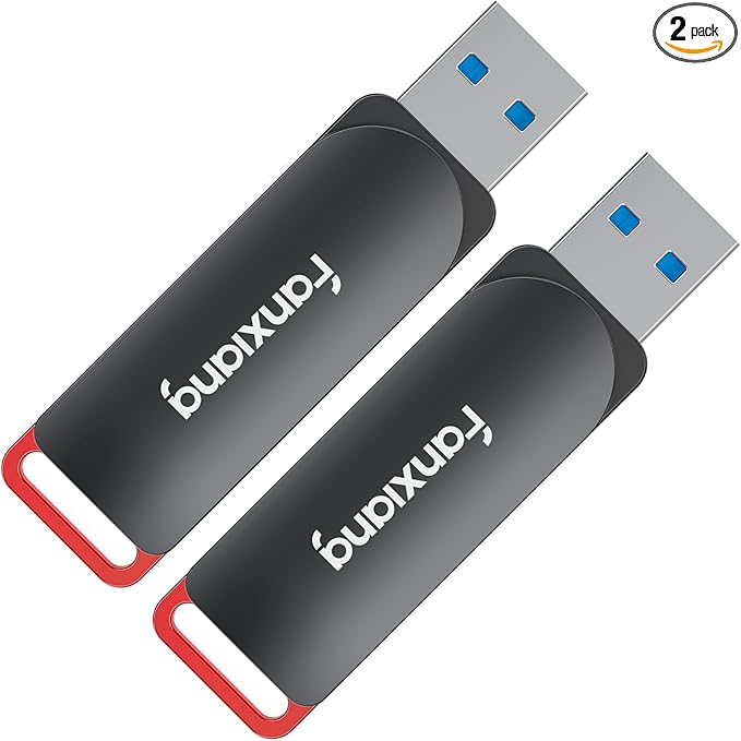 2 Pack 64GB USB Flash Drive, Metal Thumb Drives, USB 3.2 Up to 200MB/s Type A Memory Stick for Storage and Backup, F309