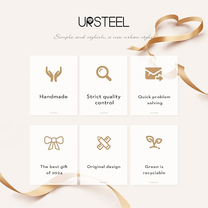Ursteel Gold Initial Bracelet for Women Trendy - Valentines Day Gifts for Kids Teen Girls, Personalized A-Z Letter Cute Bracelet for Women, Dainty Gold Coin Disc Womens Jewelry Gifts