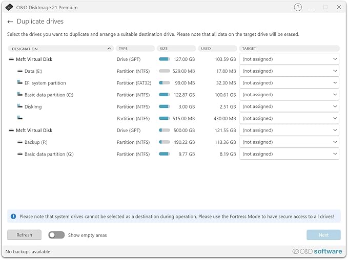 O&O DiskImage 21 Premium - Reliable data backup for Windows PCs, hard drives +SSDs. System recovery, disk cloning + data loss protection for Win 11, 10