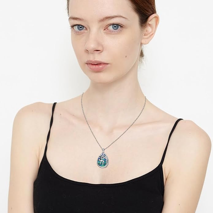 Jewish Jewelry Tree of Life Necklace 925 Jewish Sterling Silver Pendant Necklace Women Gift