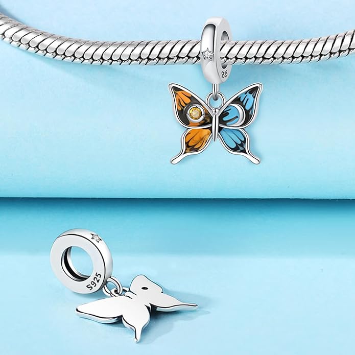 Cute Panda Animal 925 Sterling Silver Charms for Bracelets and Necklace Dangle Pendants Butterfly Elephant Dog Bead Jewelry Present for Women Family Friends
