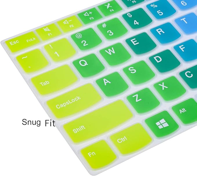 Colorful Keyboard Cover for 15.6" Lenovo ThinkPad E15 Gen 4 3 2 T15 T15p T15g L15 Gen 2 1 P51s P52 P52s P53 P72 P73/ThinkPad E580 E590 E595 L580 L590/ThinkPad T570 T575 T580 T590, Rainbow