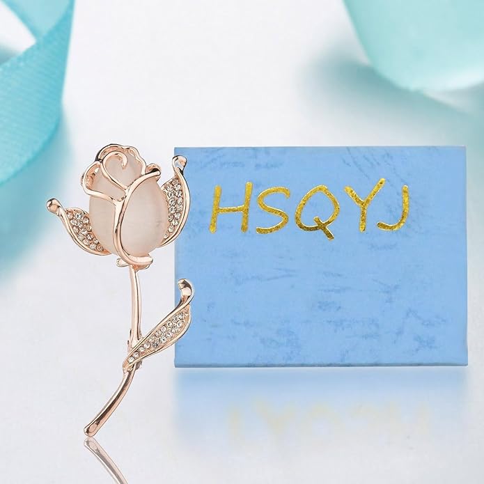 Crystal Pearl Flower Brooches Pins Fashion Beautiful Created Rhinestone Floral Brooch Good Idea for Party Dance Wedding Banquet for Elegant Women Girl