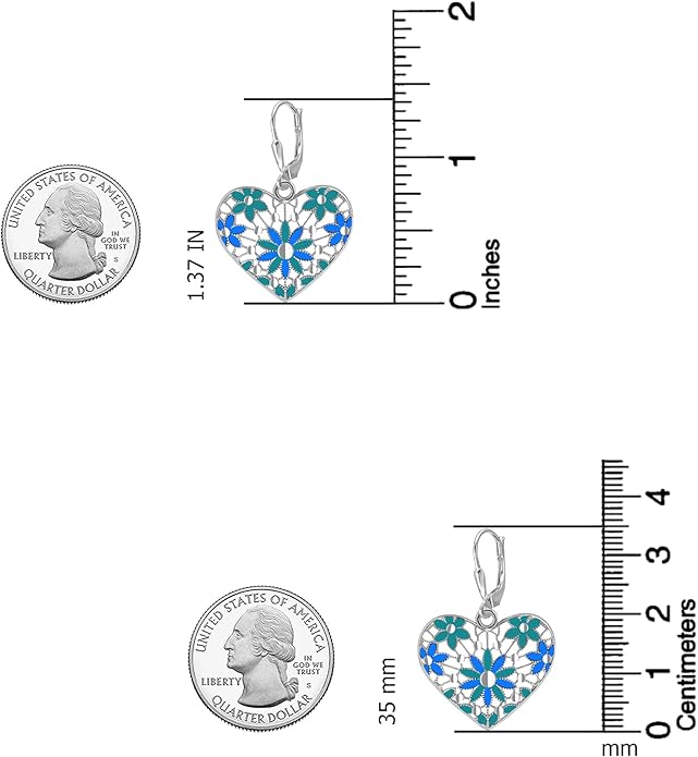 LeCalla 925 Sterling Silver Teardrop Drop Earrings for Womens | Lightweight Italian Minimalist Teardrop Filigree Earrings | Filigree Circle Drop Dangle Earrings for Women Birthday Gift