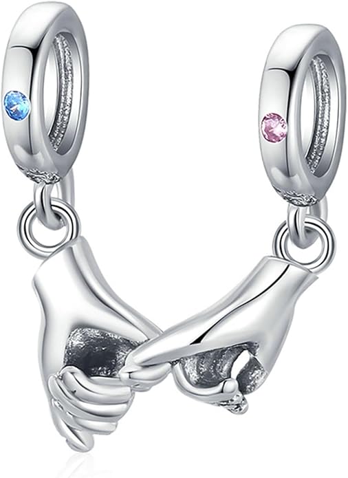 Charm Beads for Women, S925 Sterling Silver Dangle Charm Beads for European Charm Bracelet & Snake Chain Bracelets, Love Family Friendship Butterfly Pet Flower Designs, Gift Box Included