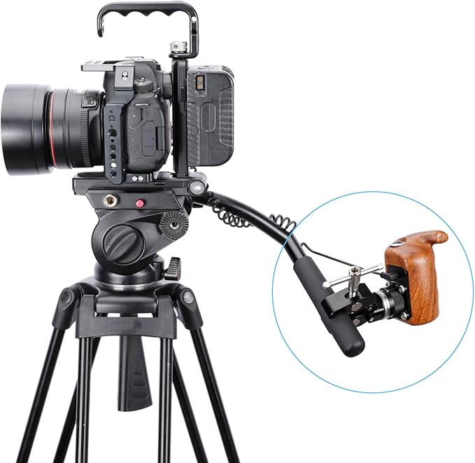 NICEYRIG Super Clamp to Rosette Mount Adapter, Maximum 50mm Adjustable Jaw Applicable for Desk Tripod Monopod Studio Light Stand - 593