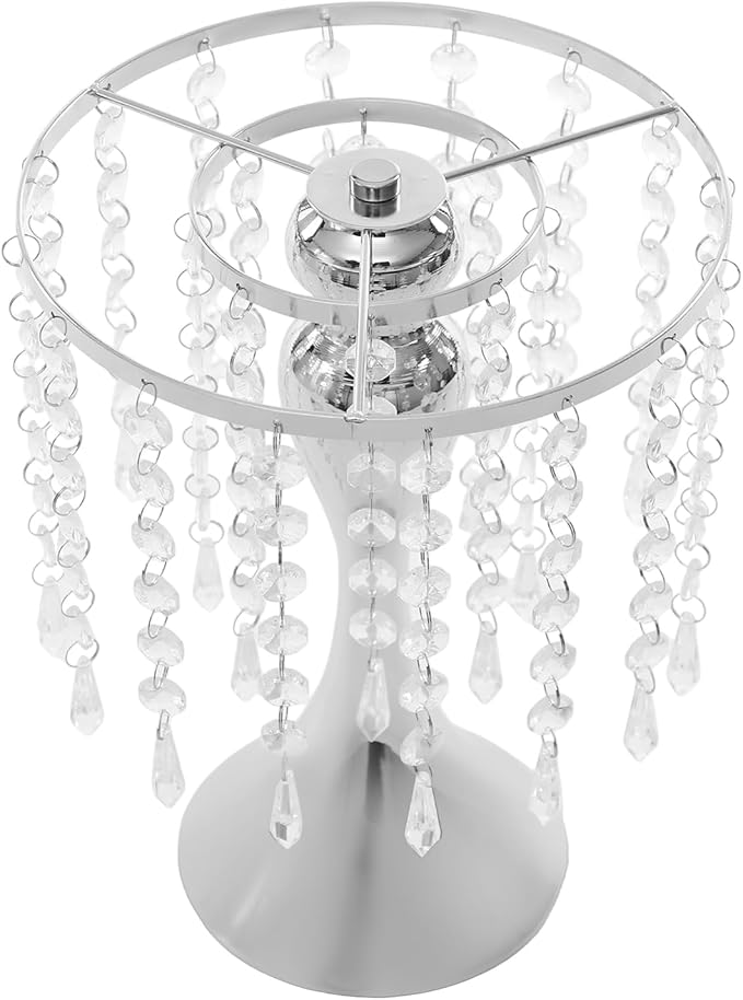 Wedding Centerpieces Sliver Vases,10PCS Metal Flower Candle Holder with Sparkling Crystal Beads,Crystal Flower Vase Metal Flowers Stand for Party Tables Decorations