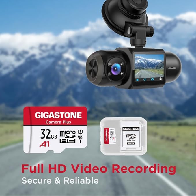 GIGASTONE Micro SD Card 32GB 10-Pack, Camera Plus, MicroSDHC Memory Card for Camera, Wyze Cam, Roku, Full HD Video Recording, UHS-I U1 A1 Class 10, up to 90MB/s, with 10 Adapters