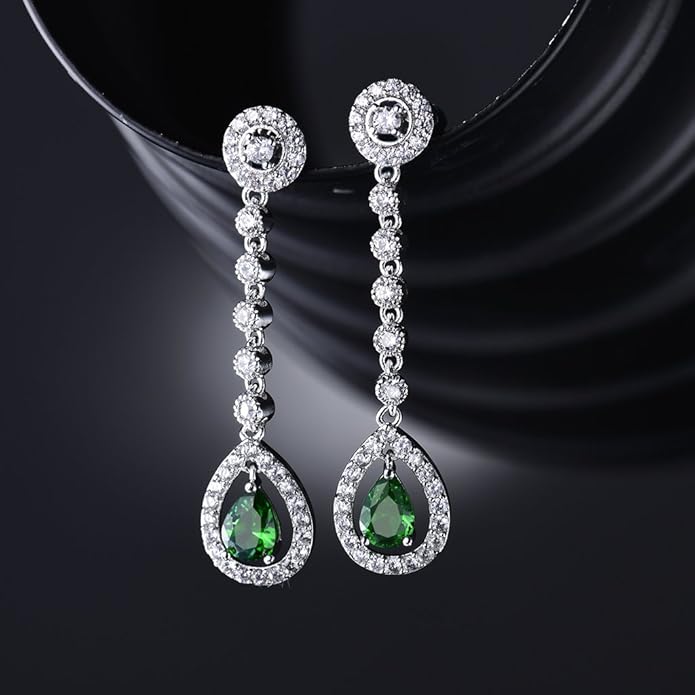 GULICX AAA Cubic Zirconia CZ Silver Plated Base Women's Party Jewelry Set Earrings Pendant Necklace