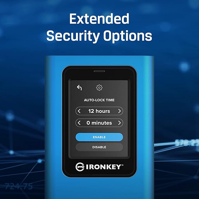 Kingston IronKey Vault Privacy 80 960GB External SSD | FIPS 197 | XTS-AES 256GB Encrypted | Touch Screen PIN | Secure Data Protection | IKVP80ES/960G