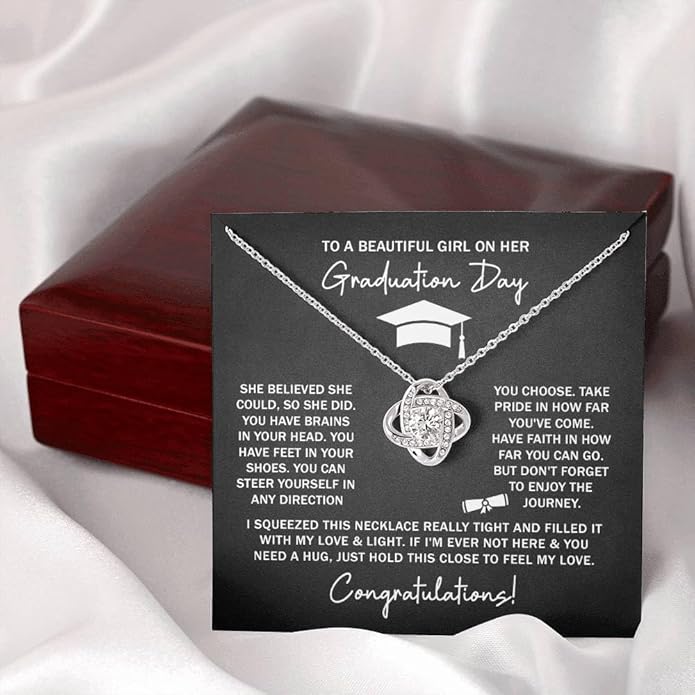 2025 Graduation Gifts for Her | Inspirational Graduation Necklace with Message Card & Gift Box | Jewelry for Women, Daughter, Girlfriend, Sister, Classmate | High School & College Grad Gift