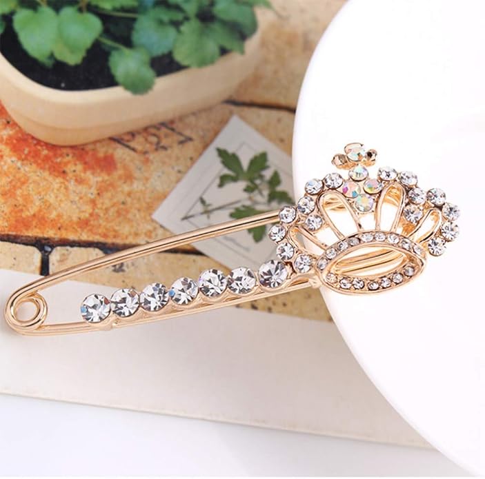 Crystal Pearl Flower Brooches Pins Fashion Beautiful Created Rhinestone Floral Brooch Good Idea for Party Dance Wedding Banquet for Elegant Women Girl