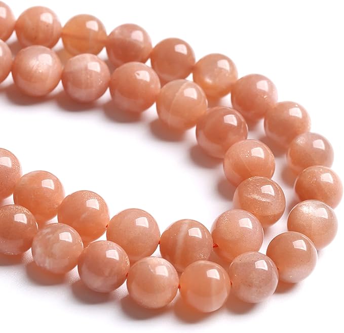 12MM 30PCS Natural Stone Sunstone Gemstone Loose Beads for Jewelry Making DIY Bracelet Crystal Beads