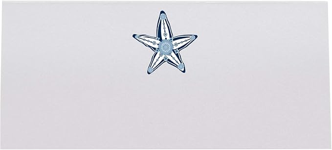 Starfish Printable Place Cards, Set of 60 (10 Sheets), Laser & Inkjet Printers - Wedding, Party, Dinner, and Special Events - Made in the USA