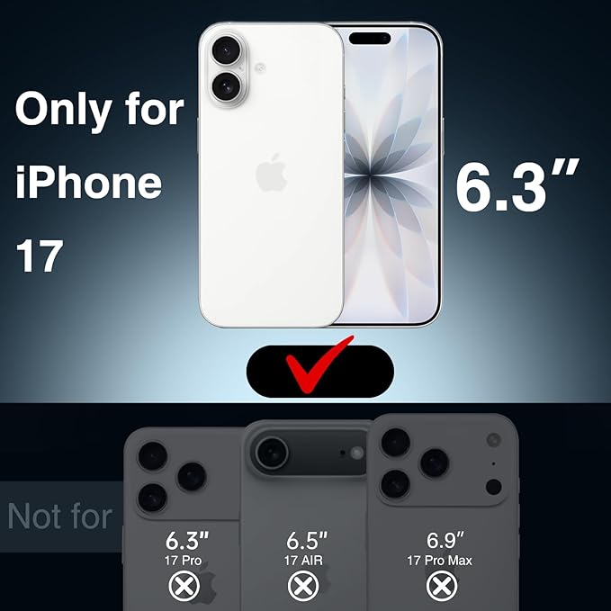 GIN FOXI Battery Case for iPhone 17, Charging Case Charger 8500mAh Ultra-Slim Lightweight Powerful Battery Pack 15W Fast Rechargeable Anti-Fall TPU Juice Box for iPhone 17 (6.3") Red