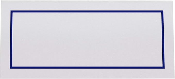 Single Line Border Place Cards, Navy (Choose Color), Set of 150, Pre-cut and Scored - Wedding, Party, Dinner, and Special Events - Made in the USA