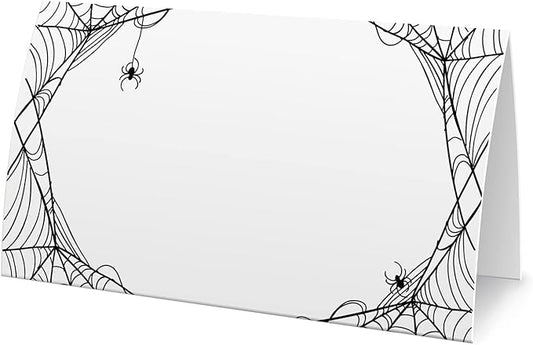 FZ-a20 Halloween Food Tent Labels (25 Pack) - Table Place Cards for Banquet, Buffet Food Label, Party