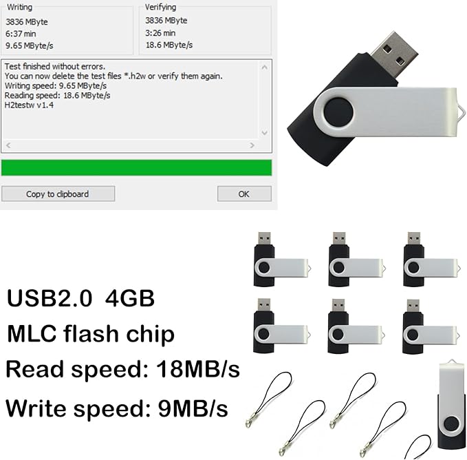 lcwamy 4GB Flash Drives 50 Pack USB Drives Bulk USB Flash Drive 50 Pack Flash Drive Bulk Thumb Drive CupShadow (Black, No Logo 4GB 50PCS)