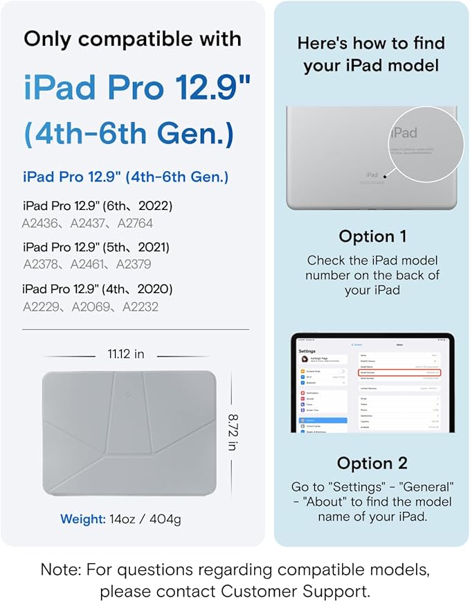 MOFT Dynamic Folio Case for iPad Pro 12.9 -inch (6th/5th/4th Generation, 2022/2021/2020), Silm Magnetic Stand Case with 20+ Viewing Angles, Auto Wake/Sleep, Ultra Thin, Cement x Sapphire
