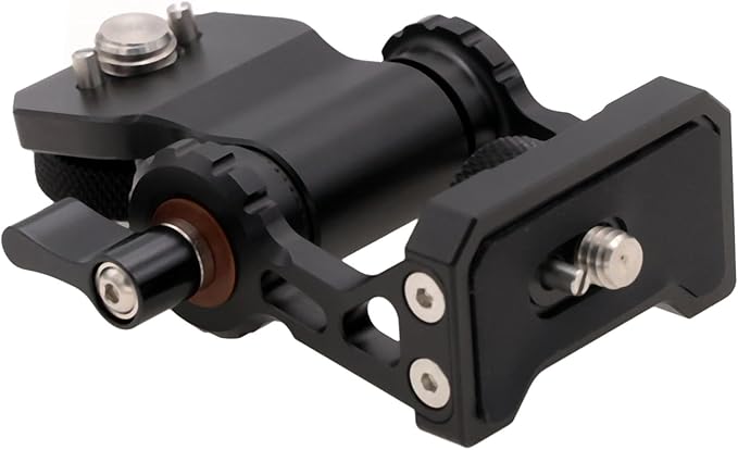 Monitor Mount Holder Bracket, 360 Tilt Swivel Rotation for Atomos SmallHD Camera Video Monitor, Teradek Wireless Transmission Motor Microphone, 3/8" 1/4" Black