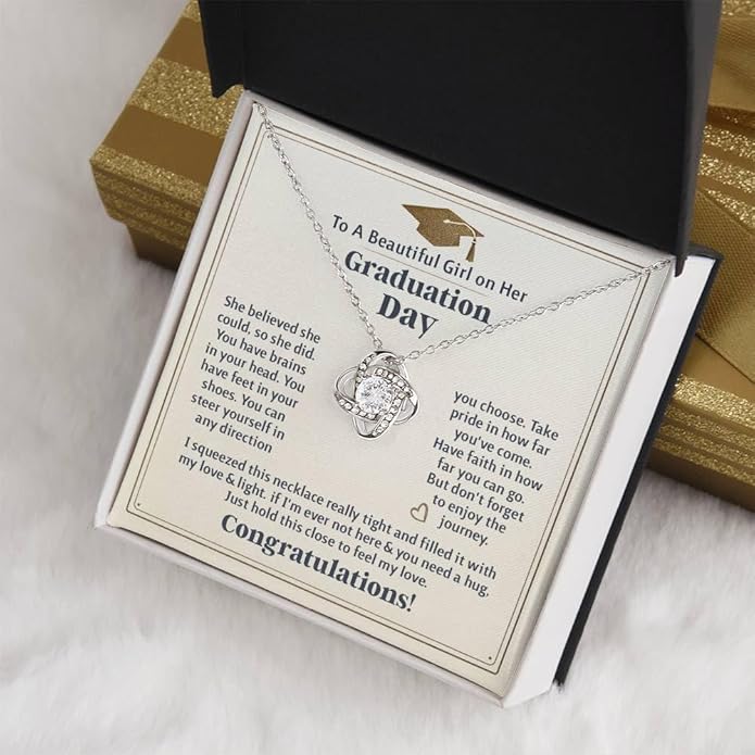 2025 Graduation Gifts for Her | Inspirational Graduation Necklace with Message Card & Gift Box | Jewelry for Women, Daughter, Girlfriend, Sister, Classmate | High School & College Grad Gift