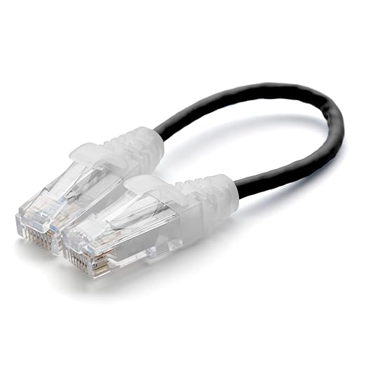 TRUECABLE Cat6 Component Rated Patch Cable, Unshielded (U/UTP), 6in, Black, 28AWG Solid Copper, Snagless 10G High-Speed Ethernet Cable, PoE++ 4PPoE 100W, UL Listed, RoHS-3, 1 Pack